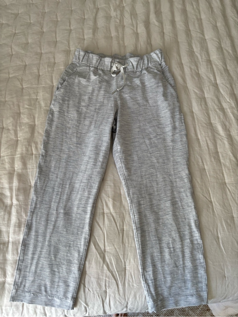 Light Gray Lululemon Drawstring Lounge Pants
